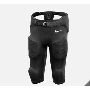 Nike Boys Dri-FIT Integrated Football Pads Cropped Belted Black Pants Size L NEW